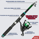Kit Pesca 3 Vara E 3 Molinete + Linha Completo